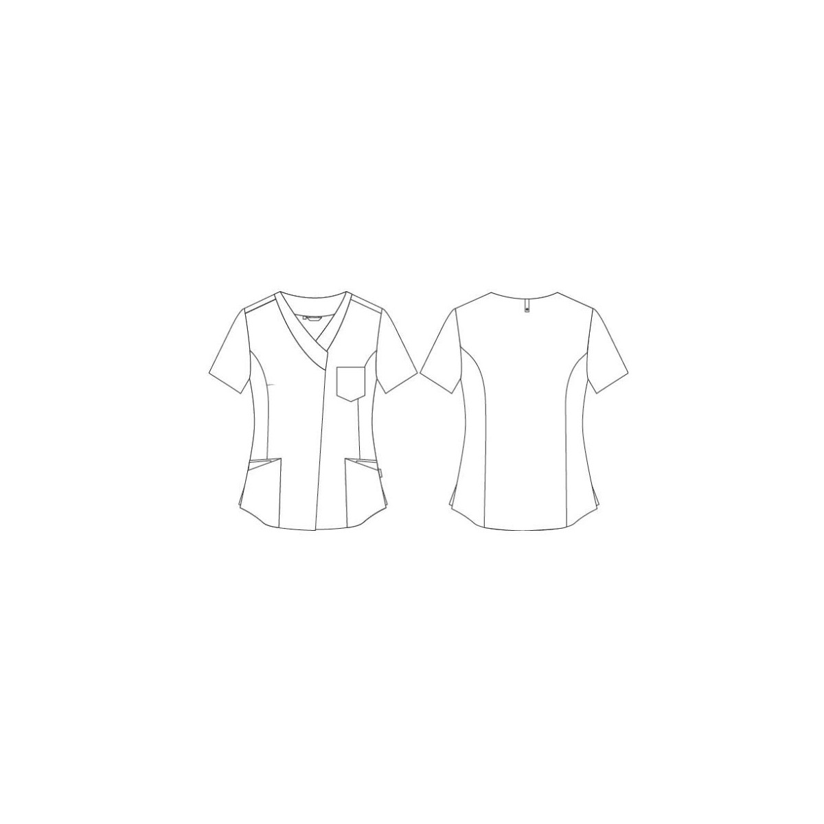 BLUSA MUJER CUELLO PICO 100% POLIESTER