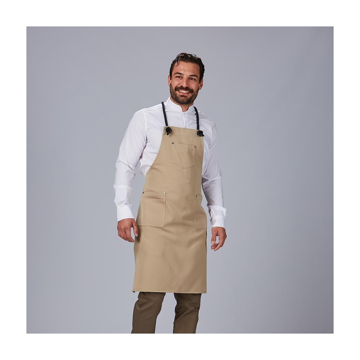 DELANTAL PETO CORDON TRENZADO 100% ACRILICO