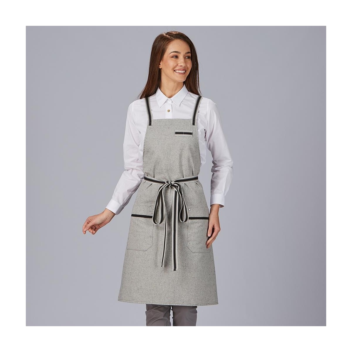 DELANTAL PETO CON CINTAS UNISEX