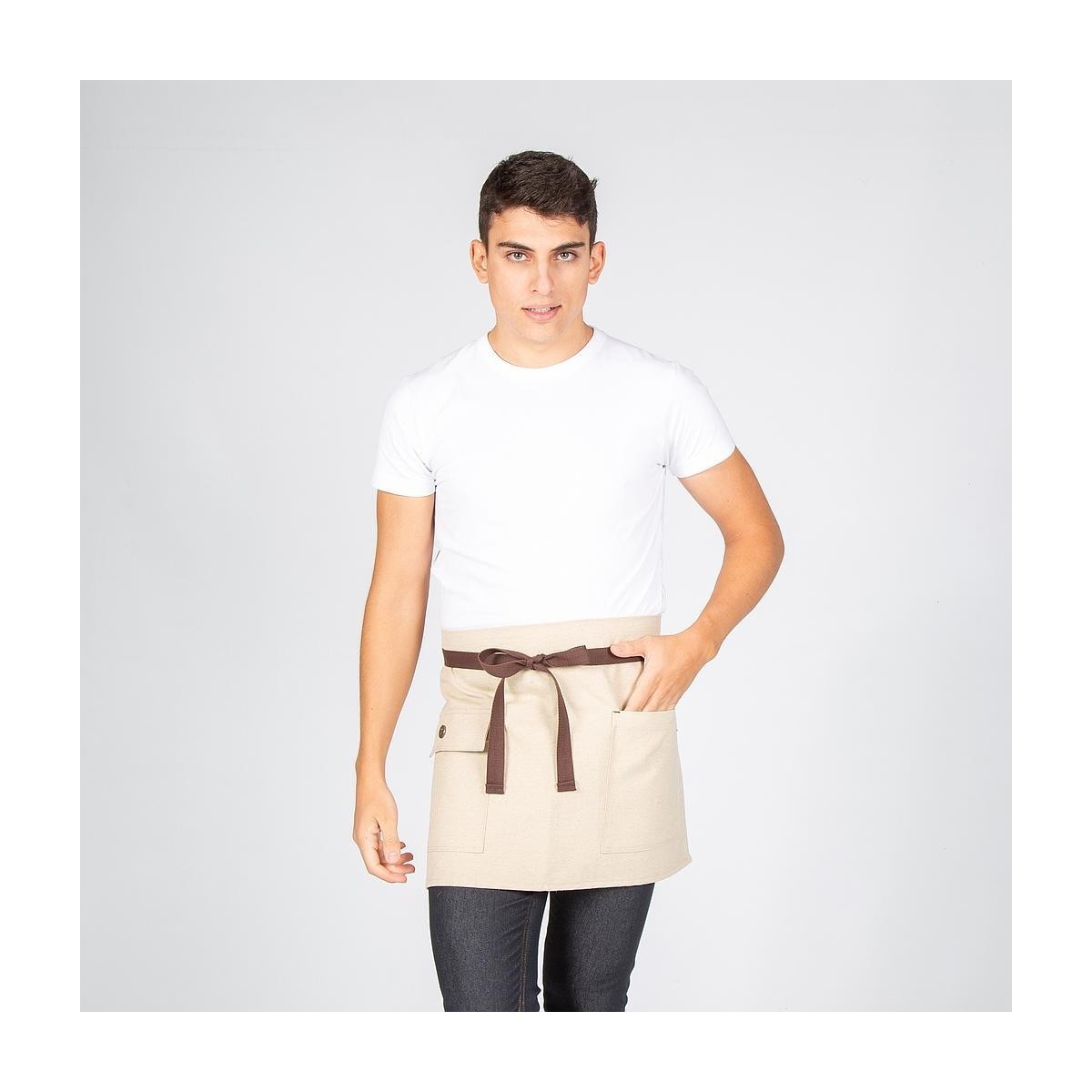 DELANTAL CORTO BEIGE