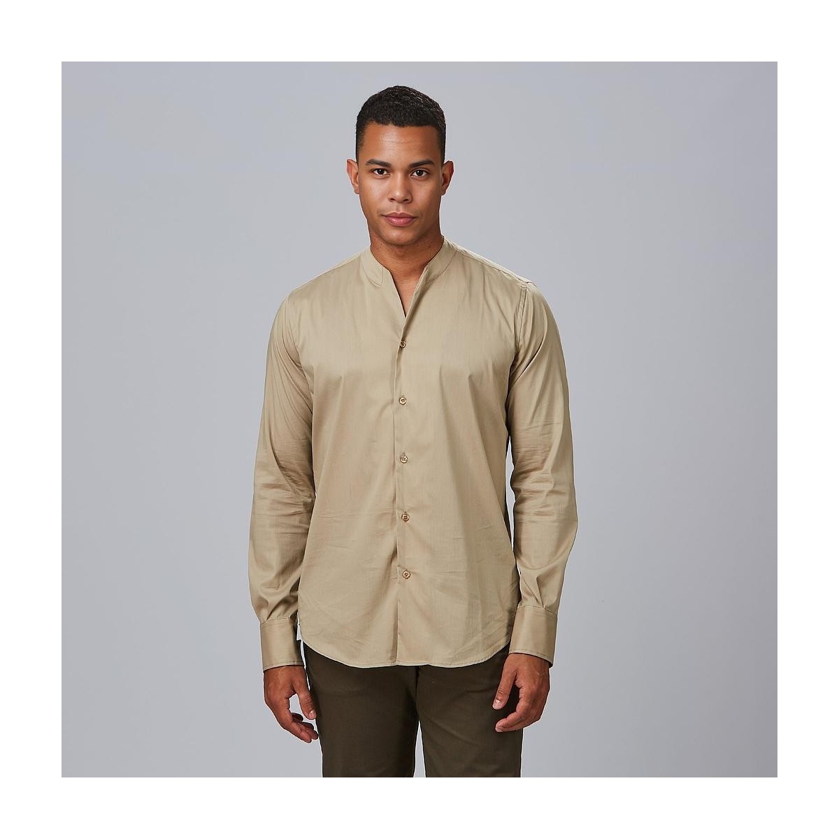 CAMISA HOMBRE CUELLO CHIMENEA SLIM FIT
