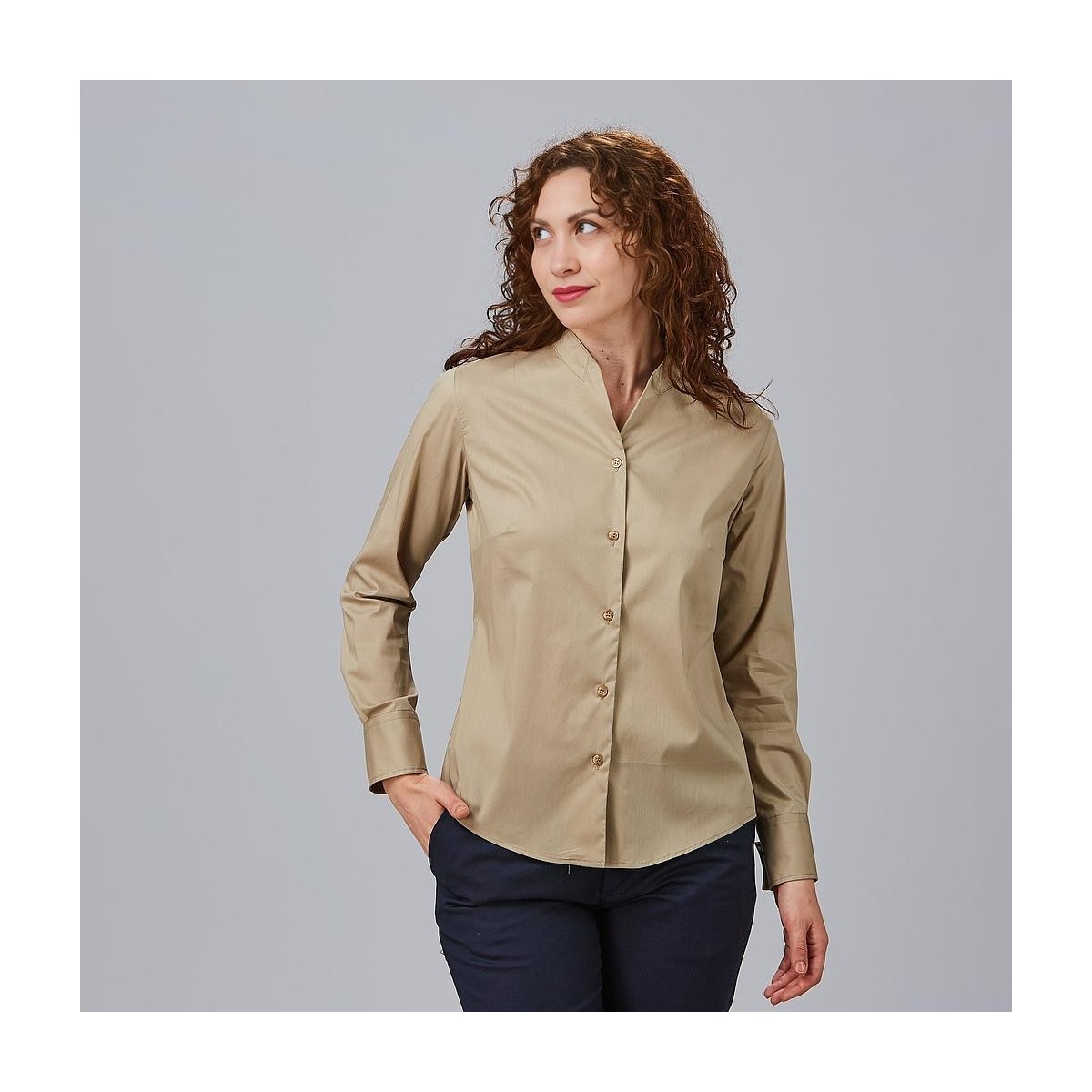 CAMISA CUELLO CHIMENEA MUJER