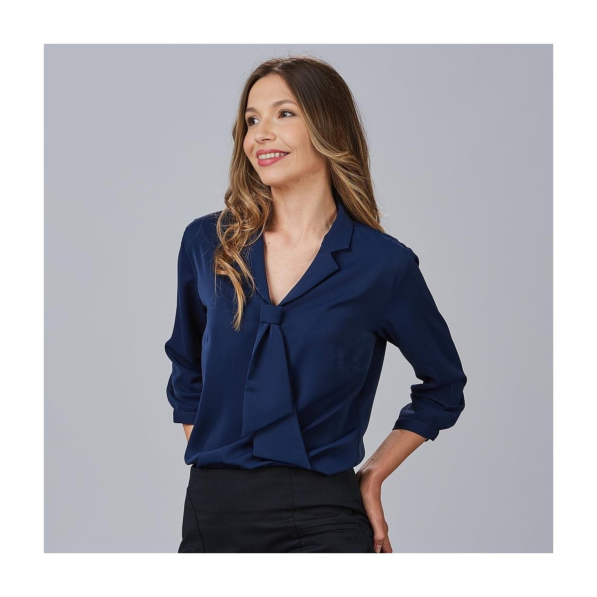 BLUSA MUJER CUELLO SOLAPA