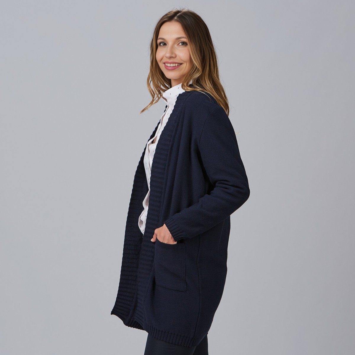 CARDIGAN MUJER CUELLO SOLAPA