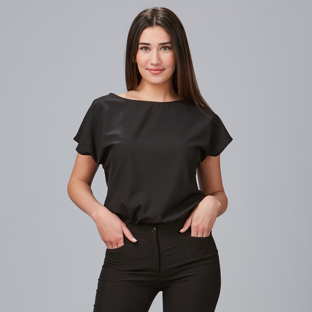 BLUSA MICROFIBRA MUJER ELEGANTE