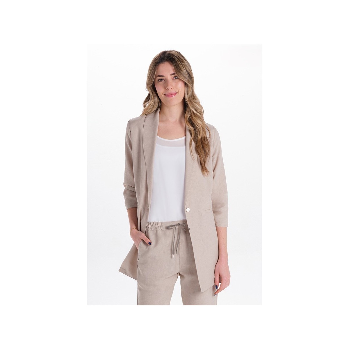 CHAQUETA SANITARIA MUJER TRES CUARTOS