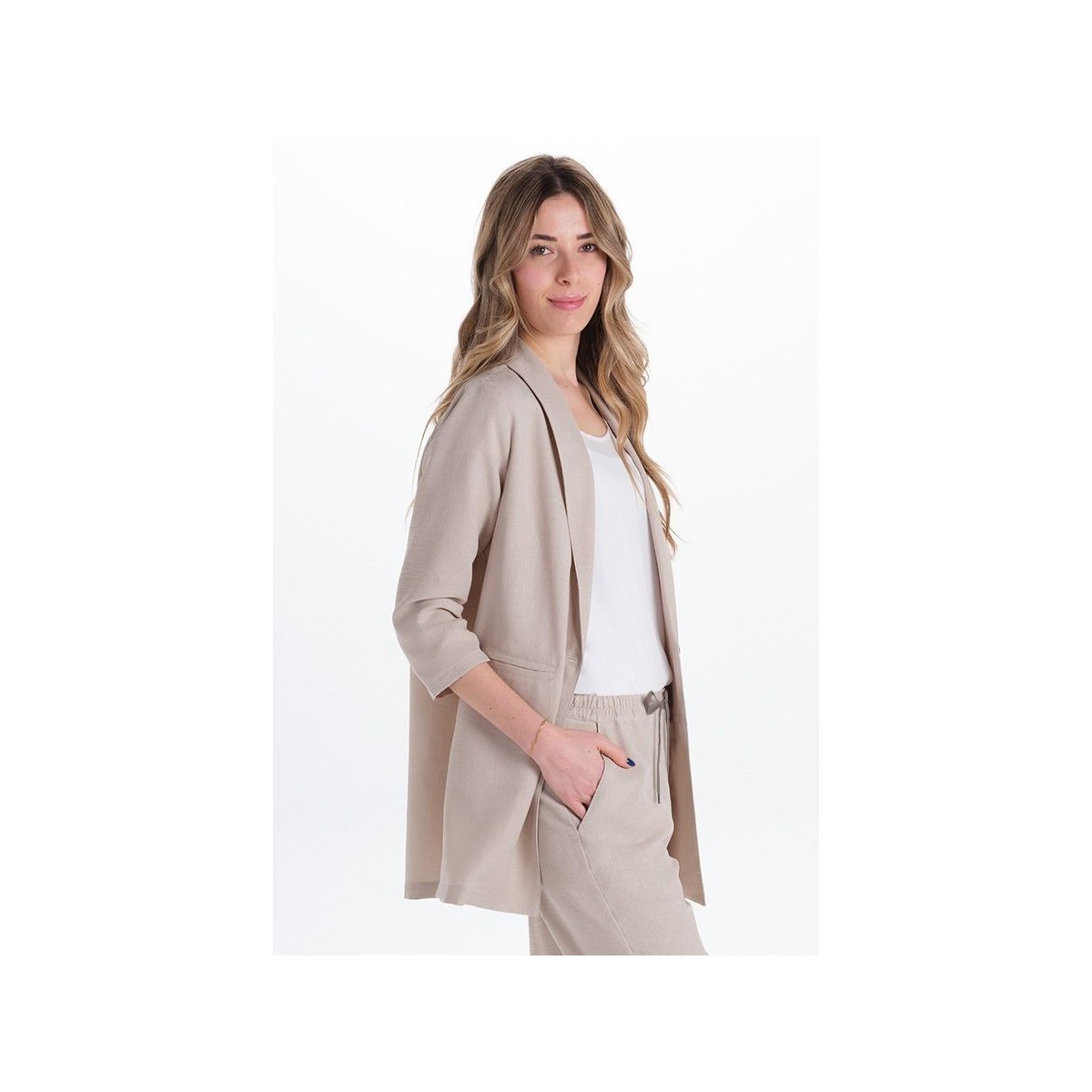 CHAQUETA SANITARIA MUJER TRES CUARTOS