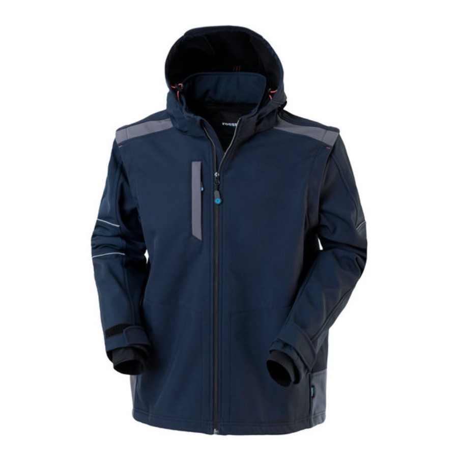 ⭐ CHAQUETA SOFTSHELL PROFESIONAL IMPERMEABLE TRANSPIRABLE | Azules de Vergara