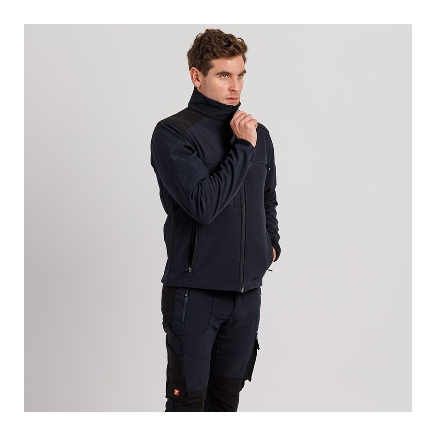 CHAQUETA SOFTSHELL RESISTENTE LLUVIA FORRO POLAR