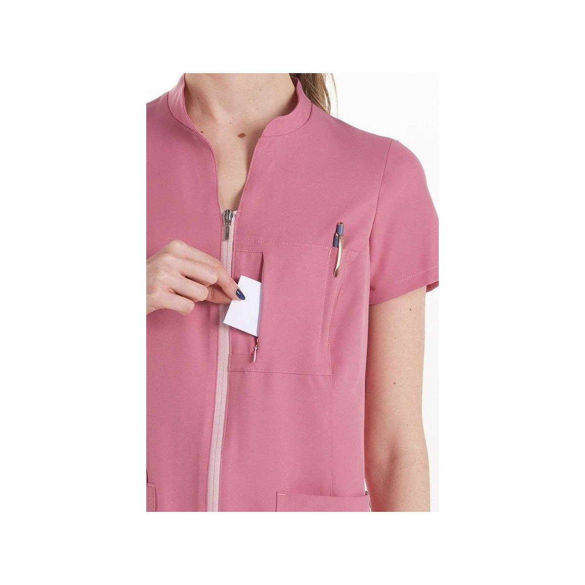 CHAQUETA SANITARIA MUJER STRETCH ENTALLADA
