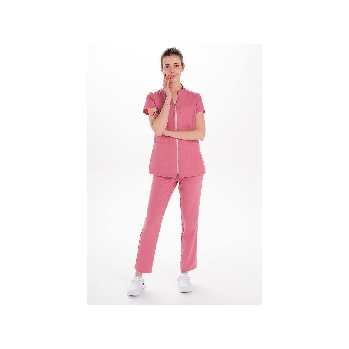CHAQUETA SANITARIA MUJER STRETCH ENTALLADA