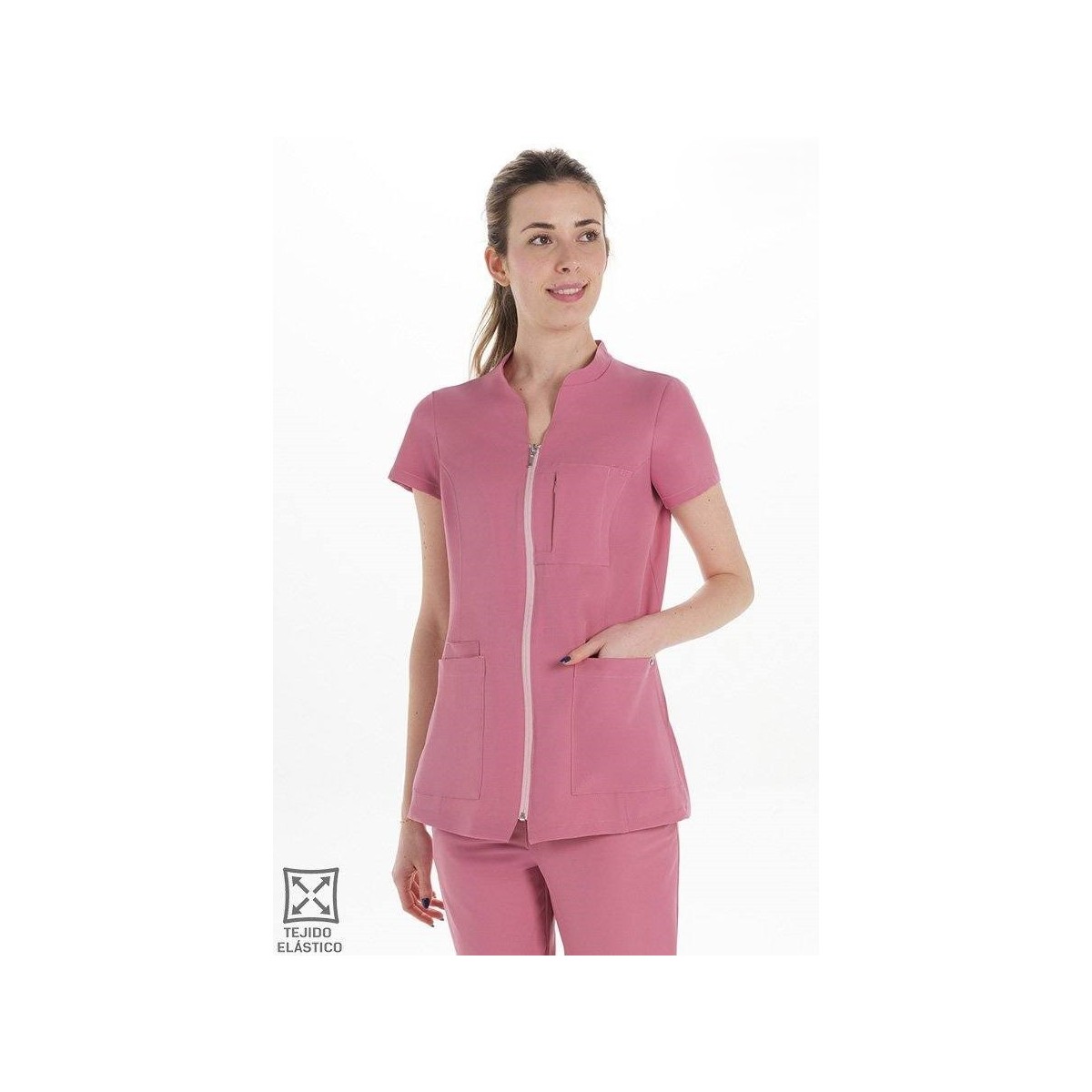CHAQUETA SANITARIA MUJER STRETCH ENTALLADA