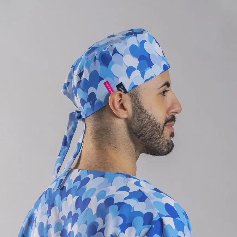 GORRO TIRAS CORAZON AZUL AGATHA